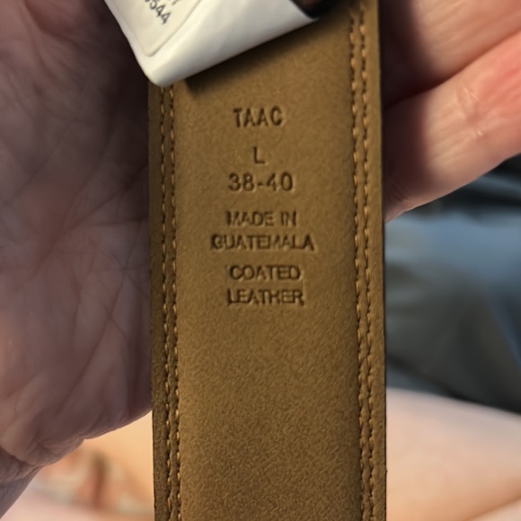 NWT Saddlebred Brown Leather Belt Silver Buckle L 38/40 - Picture 7 of 7